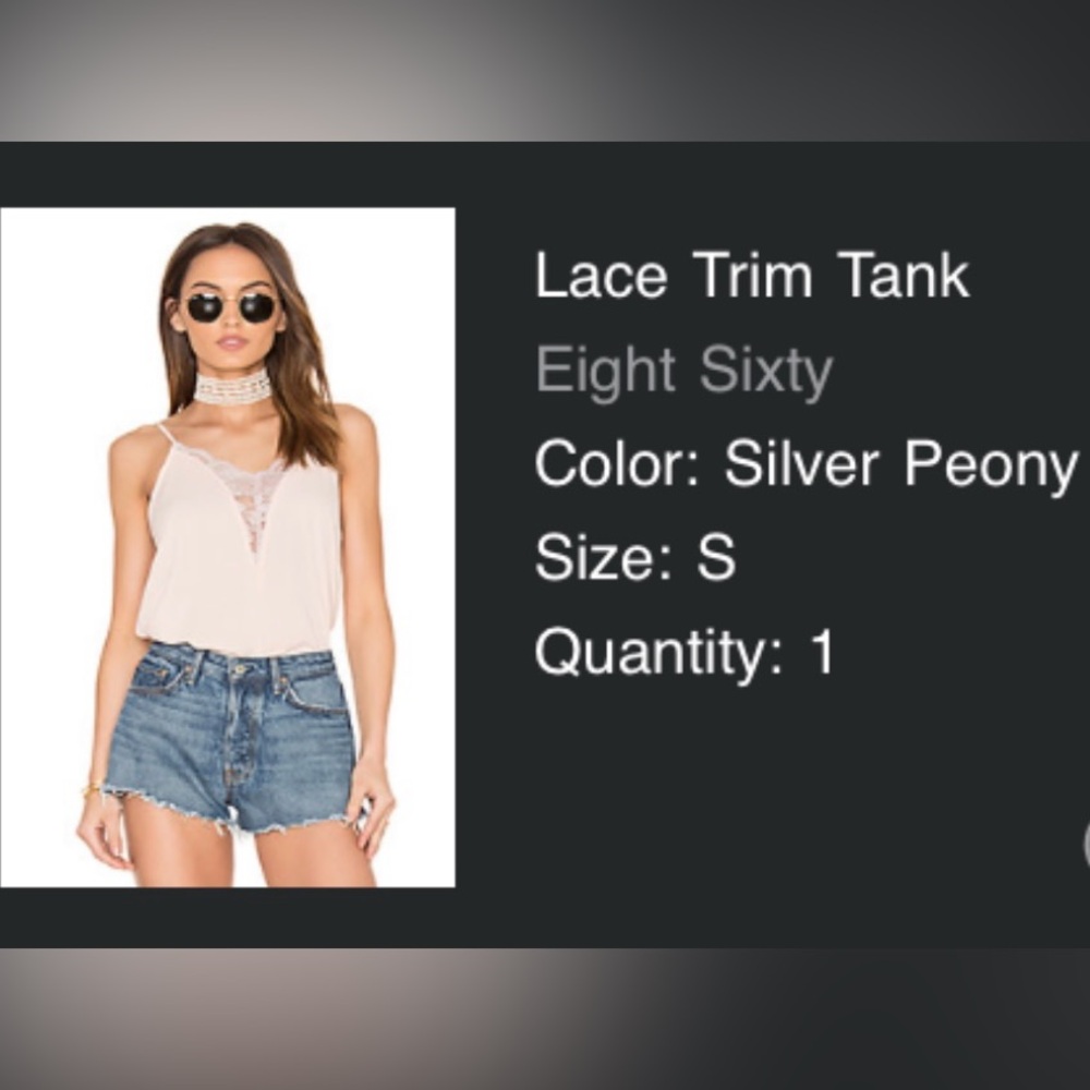 Eight Sixty | Lace Trim Tank